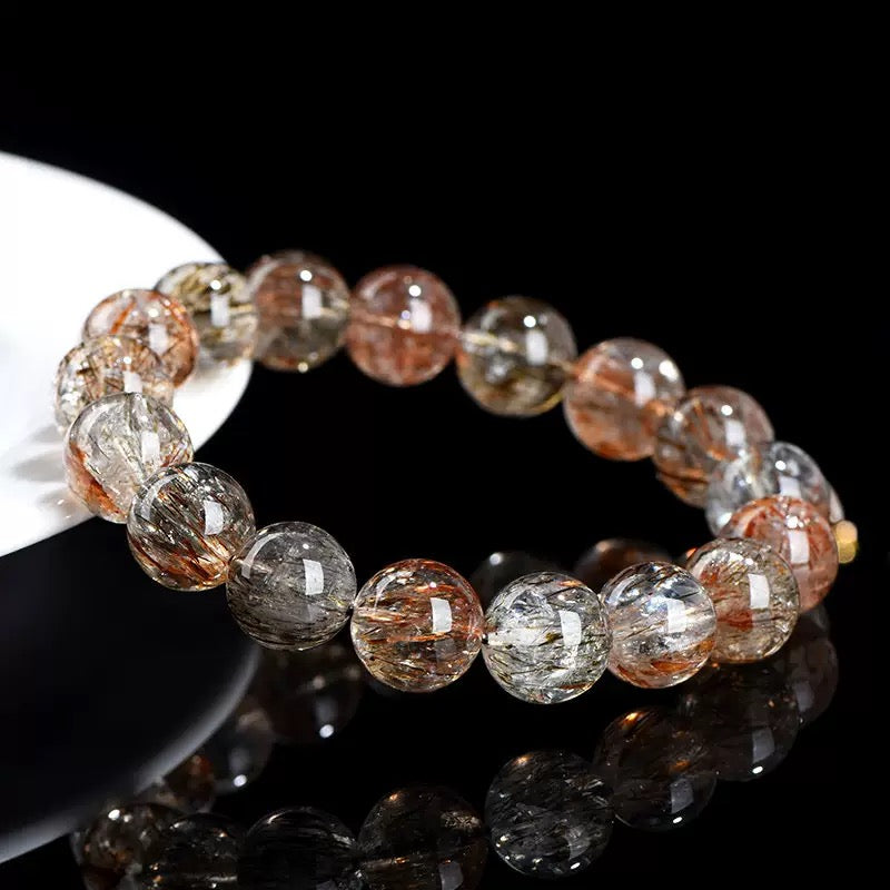 Black Golden Super Seven – Transformation & Power Bracelet
