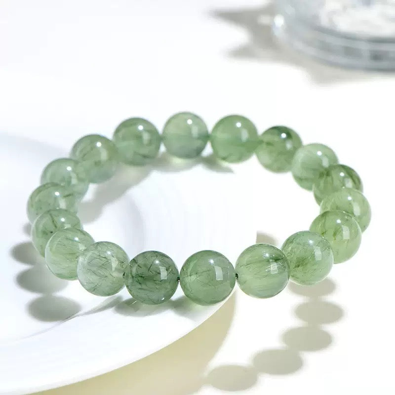 Green Rutilated Quartz – Wealth, Abundance & Breakthrough Bracelet