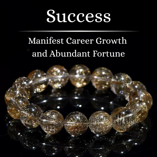 Silver Rutilated Quartz – Wealth & Leadership Bracelet