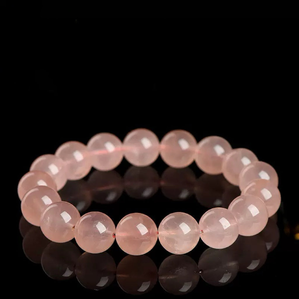 Grapefruit Pink Rose Quartz – Love, Beauty & Abundance Bracelet
